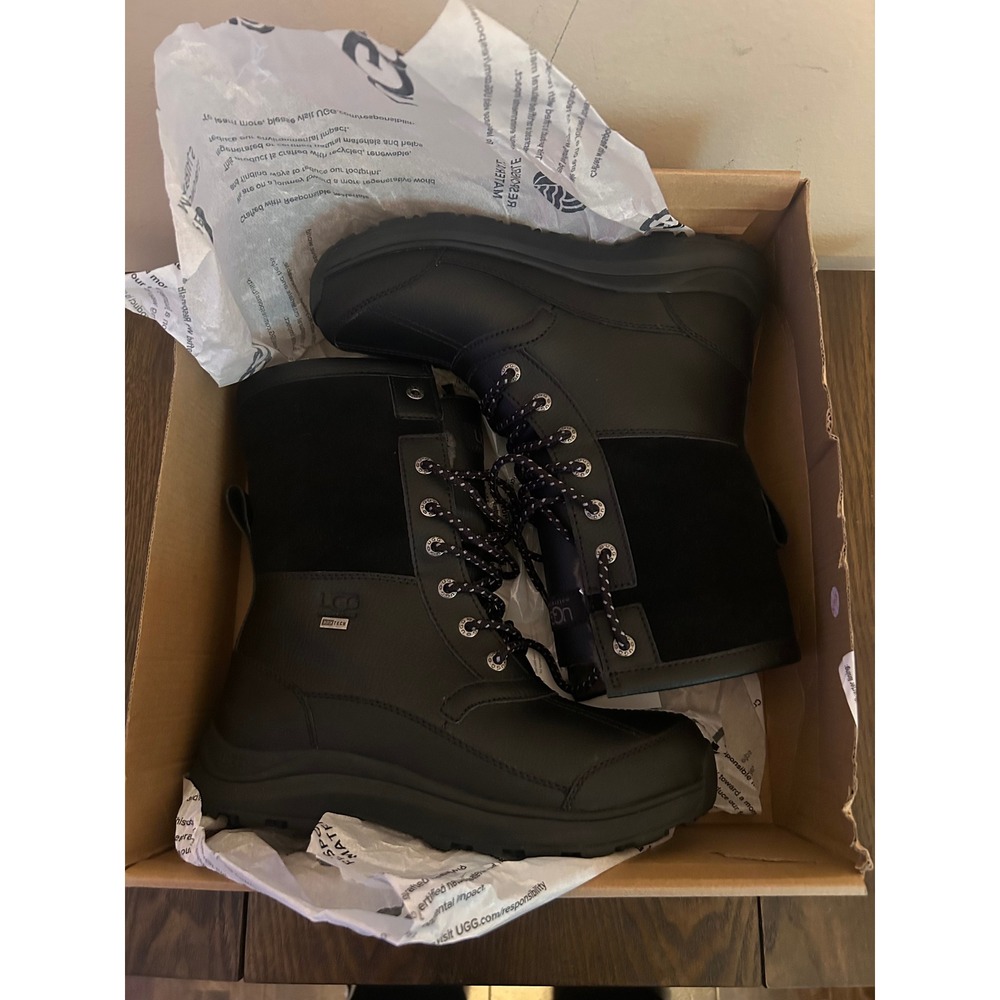 UGG Women's 8 Black ZAYLEE Micro Winter Boots Waterproof 1138155 NIB